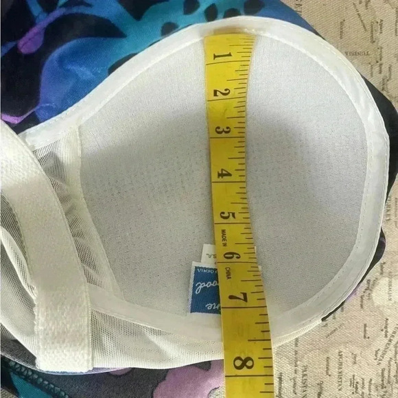 Vintage 80s 90s Maxine of Hollywood Floral One Piece Swimsuit 14 XS Vintage Size - Picture 11 of 11